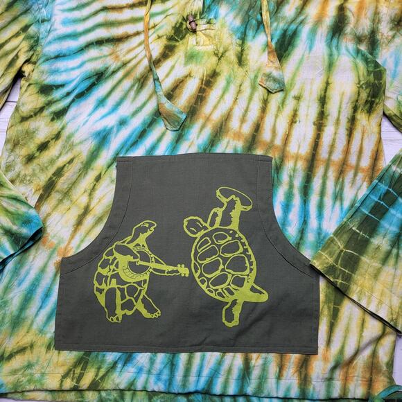 Gypsy Rose Grateful Dead Terrapin Banjo Tie Dye Cotton Hoodie Sweatshirt Turtle - Picture 6 of 9